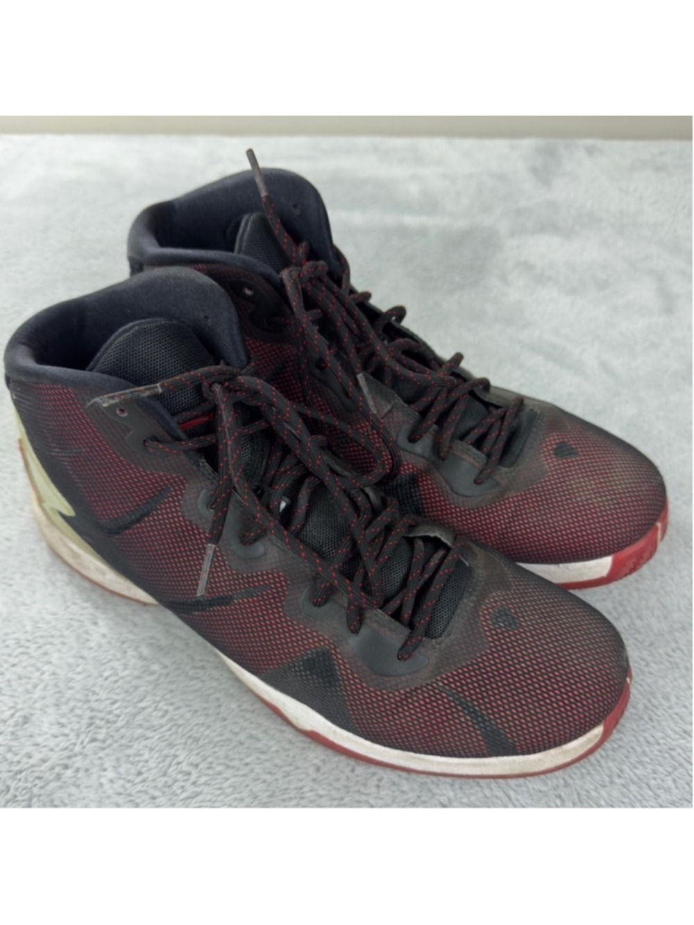Nike Air Jordan Super Fly 4 Black Red and White Men 11 US